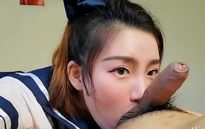 Chinese Student Giving Passionate Blowjob and Cum in Mouth - NicoLove