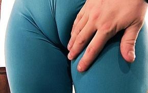 Enormous Cameltoe and Huge Natural Soul on this Tow-headed Teen